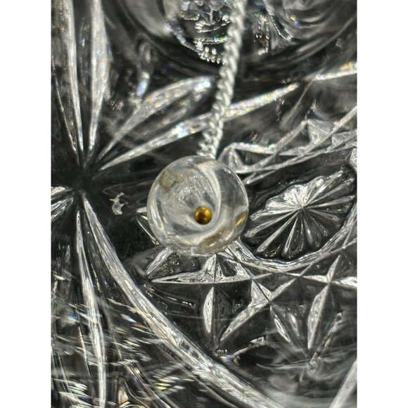 Vintage Lead Crystal Dinner Bell, Hand Bell 6.75" Tall - Picture 5 of 10